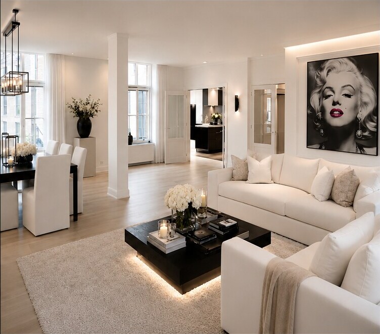 Living room after styling by Marisa Smid